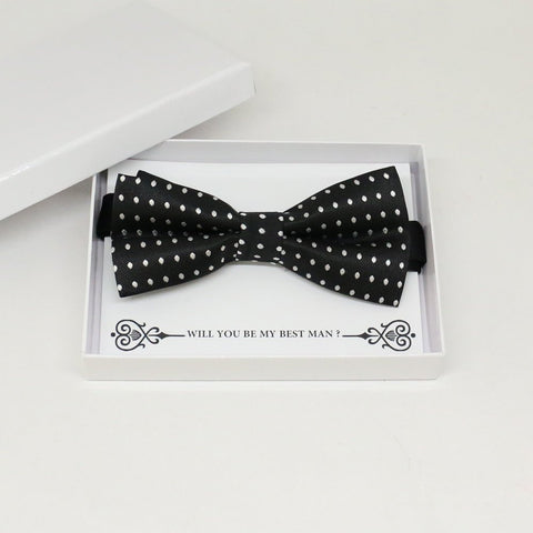 Black and white bow tie, Best man request gift, Groomsman bow tie, Man of honor gift, Best man bow tie, best man gift, man of honor request