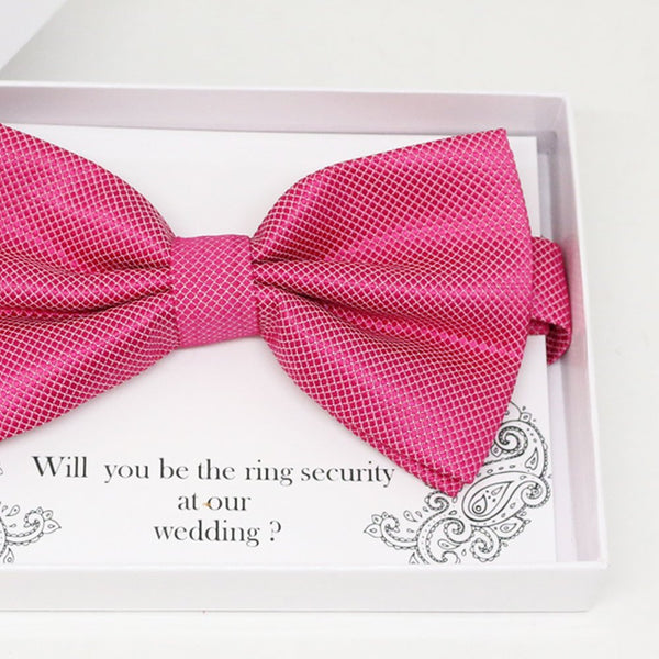 Hot pink bow tie, Best man request gift, Groomsman bow tie, Man of honor gift, Best man bow tie, best man gift, man of honor request