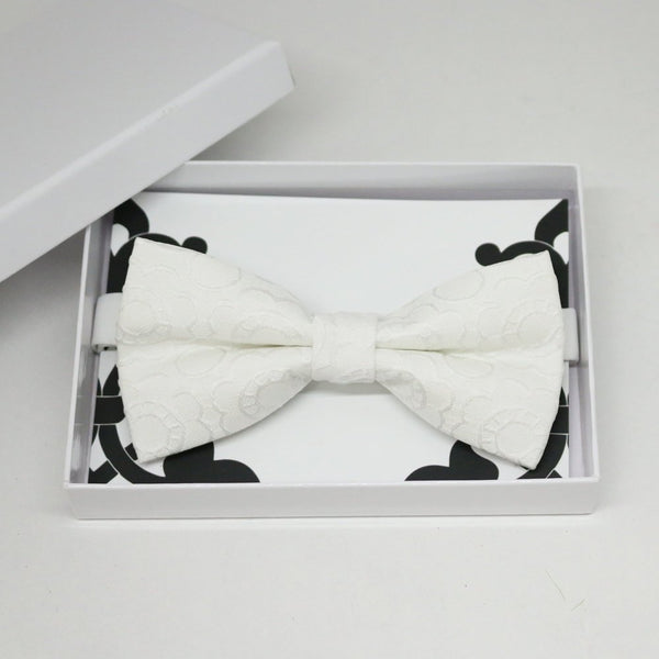White flower bow tie, Best man request gift, Groomsman bow tie, Man of honor gift, Best man bow tie, best man gift, man of honor request