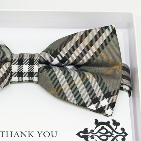 Gray bow tie, Best man request gift, Groomsman bow tie, Man of honor gift, Best man bow tie, best man gift, man of honor request, thank you