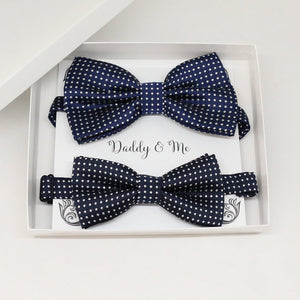 Navy orange Bow tie set for daddy and son, Daddy me gift set, Grandpa and me, Father son matching, Toddler bow tie, daddy me bow tie gift