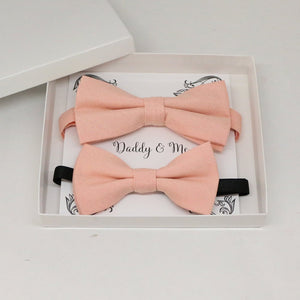 Blush Bow tie set for daddy and son, Daddy and me gift set, Grandpa and me, Father son matching, Toddler bow tie, daddy and me bow tie gift
