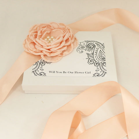 Pink Peach Rose Flower Sash, Flower girl sash belt, Satin sash,Maternity Flower Sash,Flower belt,Wedding Sash belt,Bridemade Sash