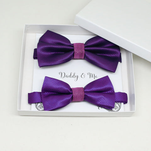 purple bow tie, daddy and me gift set