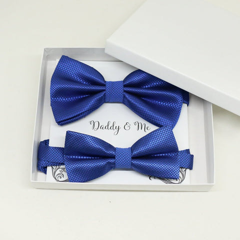 Royal blue Bow tie set for daddy and son, Daddy me gift set, Grandpa me, Father son match, Toddler bow tie, daddy me bow, Some thing blue