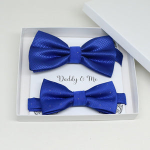 Royal blue Bow tie set for daddy and son, Daddy me gift set, Grandpa and me, Some thing blue, Toddler bow tie, daddy me bow tie, ring bearer
