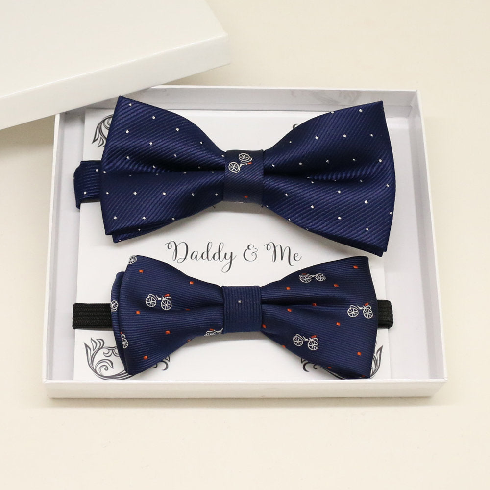 Navy Bow tie set for daddy and son, Daddy me gift set, Grandpa and me, Father son match, Toddler bow tie, daddy me bow tie, some thing blue