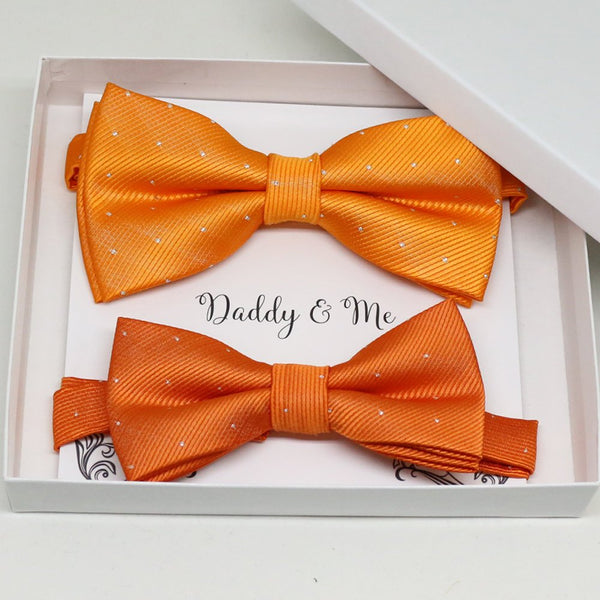Burnt orange Bow tie set for daddy and son, Daddy me gift set, Grandpa and me, Father son matching, Toddler bow tie, daddy me bow tie gift