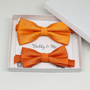 Burnt orange Bow tie set for daddy and son, Daddy me gift set, Grandpa and me, Father son matching, Toddler bow tie, daddy me bow tie gift