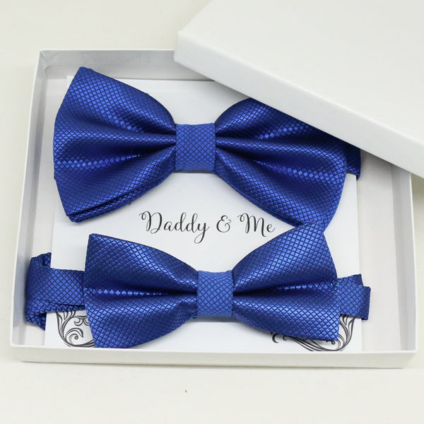Royal blue Bow tie set for daddy and son, Daddy me gift set, Grandpa me, Father son match, Toddler bow tie, daddy me bow, Some thing blue