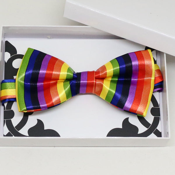 Rainbow bow tie, Best man request gift, Groomsman bow tie, Man of honor gift, Best man bowtie, best man gift, man of honor request, thankyou
