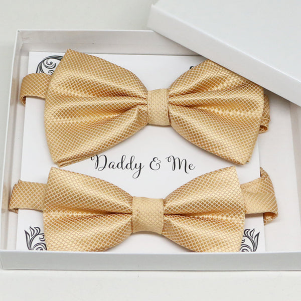 Champagne bow tie set for daddy and son, Daddy and me gift set, Grandpa and me, Father son matching, Toddler bow tie, daddy and me bow tie