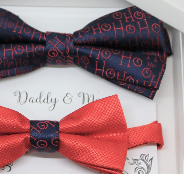 Navy red Bow tie set for daddy and son, Daddy me gift set, Grandpa and me, Father son matching, Toddler bow tie, daddy me bow tie gift