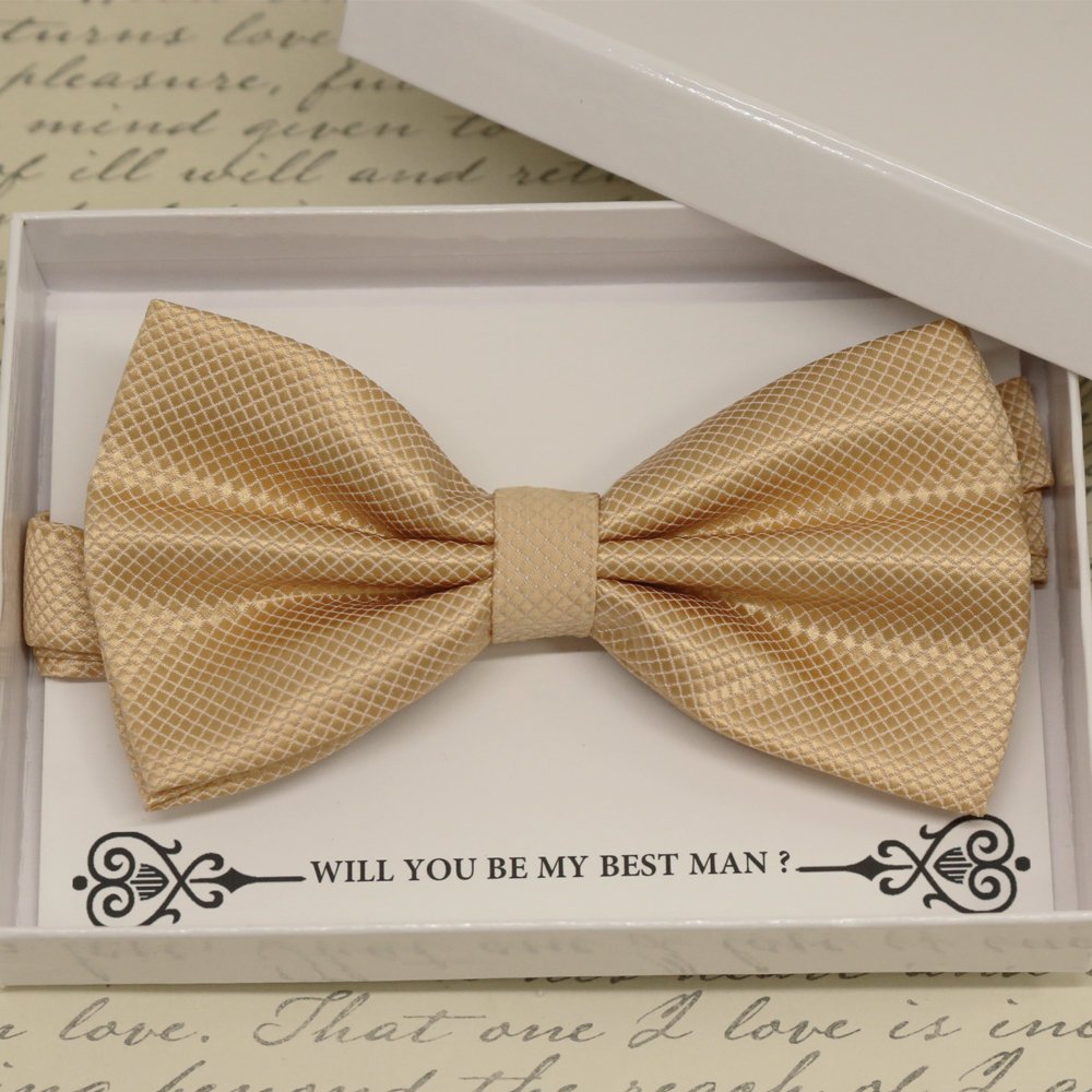 Ivory bow tie, Best man request gift, Groomsman Ivory bow tie, Ring Bearer Ivory bow tie, Man of honor gift, baby announcement, toddler bow