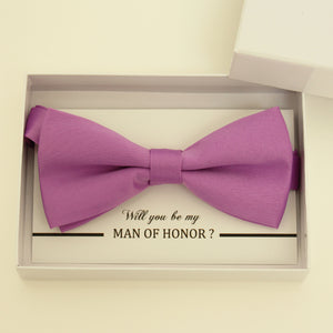 Lilac bow tie, Best man gift , Groomsman bow tie, Man of honor gift, Best man bow tie, man of honor request, Purple bow tie