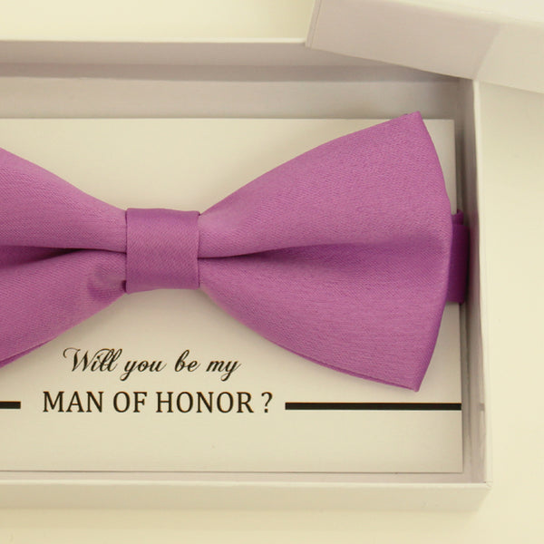 Lilac bow tie, Best man gift , Groomsman bow tie, Man of honor gift, Best man bow tie, man of honor request, Purple bow tie