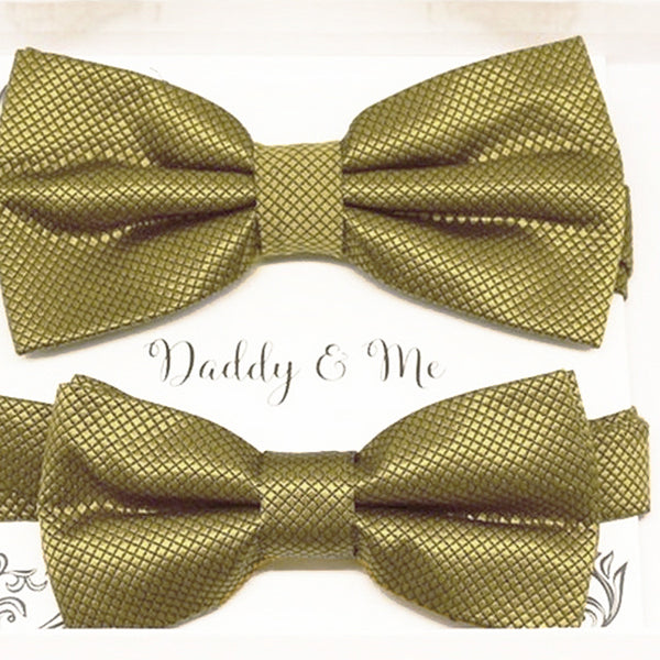 Pale gold Bow tie set daddy son Daddy and me gift Grandpa and me Kids adult bow tie Adjustable pre tied bow Handmade Gold kids bow tie