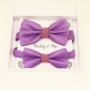 Lavender Bow tie set for daddy and son, Daddy and me gift set, Grandpa and me, lavender Kids Toddler bow, Lavender bow tie set, handmade