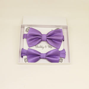 Lavender Bow tie set for daddy and son, Daddy and me gift set, Grandpa and me, lavender Kids Toddler bow, Lavender bow tie set, Purple bow