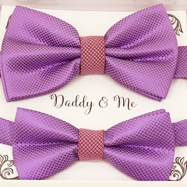Lavender Bow tie set for daddy and son, Daddy and me gift set, Grandpa and me, lavender Kids Toddler bow, Lavender bow tie set, handmade