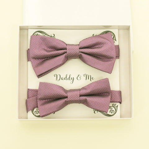 Dusty lavender bow tie set for daddy and son, Daddy and me gift set, Grandpa and me, Father son matching, Dusty lavender bow tie for kids