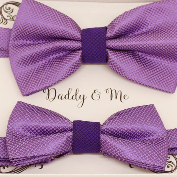Lavender purple Bow tie set for daddy and son, Daddy and me gift, Grandpa and me, lavender purple Kids bow tie, Lavender bow set, handmade