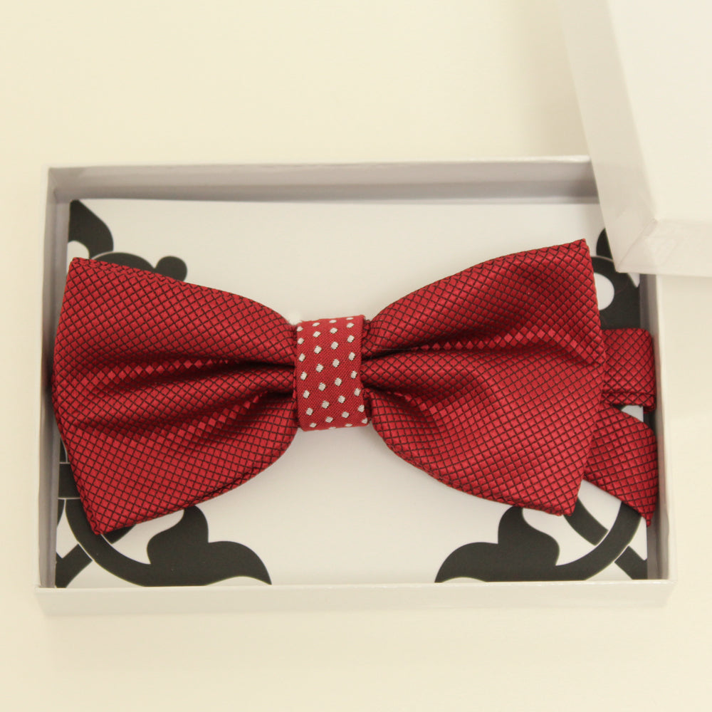 Red bow tie, Best man request gift, Groomsman bow tie, Ring Bearer bow tie, Man of honor gift, baby announcement, Red kids bow tie, Handmade